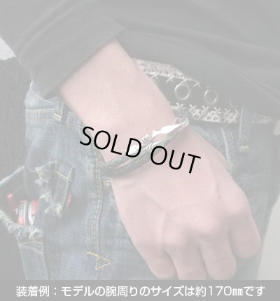 画像3: ダグダート/2連 レザー×シルバーブレスレット ブラック シルバ－925 メンズ DAgDART