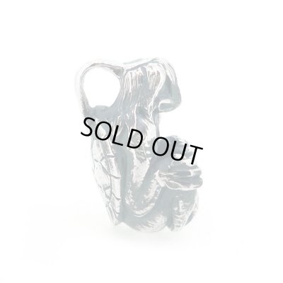 河童ペンダント 和風アクセサリー銀風