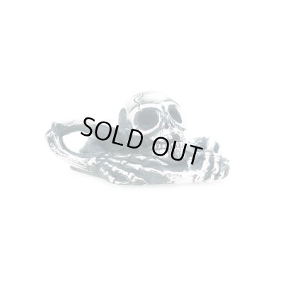 がしゃどくろペンダント 和風アクセサリー 銀風