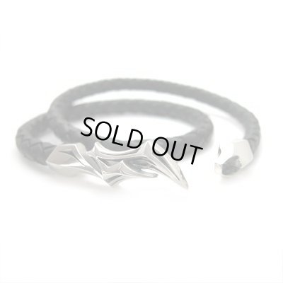 画像2: ダグダート/編革レザー×シルバーブレスレット ブラック シルバ－925 メンズ DAgDART