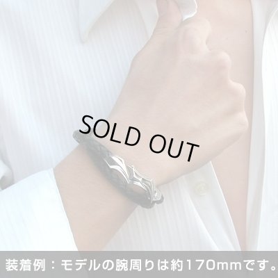 画像3: ダグダート/編革レザー×シルバーブレスレット ブラック シルバ－925 メンズ DAgDART