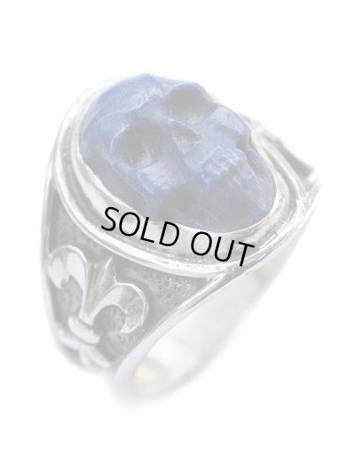 ジョニーデップ愛用アクセサリー「リーダウニー」スカルリング(ラピスラズリ)