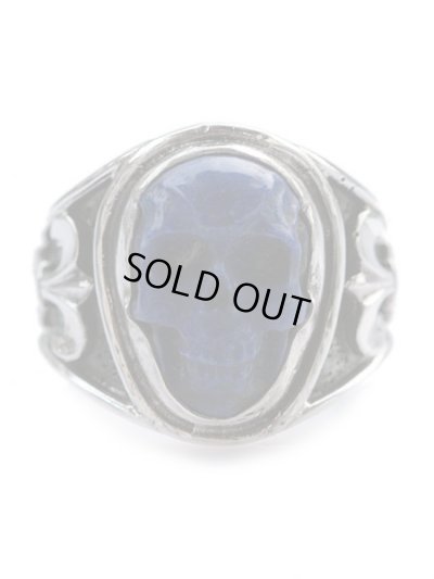 ジョニーデップ愛用アクセサリー「リーダウニー」スカルリング(ラピスラズリ)