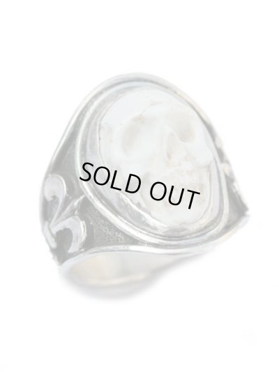 ジョニーデップ愛用アクセサリー「リーダウニー」スカルリング(ハウライト)