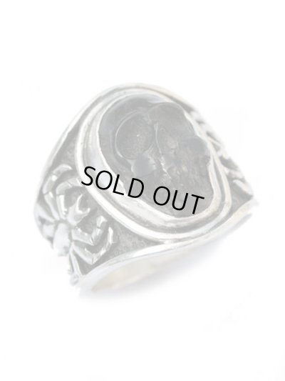 ジョニーデップ愛用アクセサリー「リーダウニー」スカルリング(ジェット)