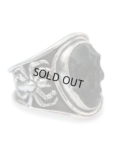 ジョニーデップ愛用アクセサリー「リーダウニー」スカルリング(ジェット)