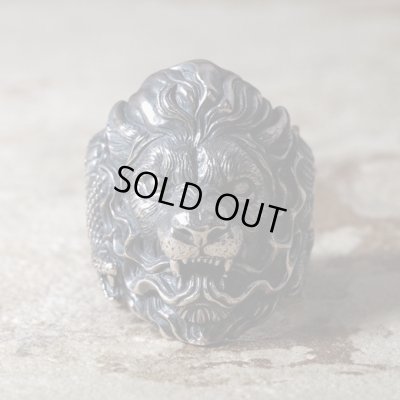 魔獣キメラのシルバーリング｜ライオン、山羊、蛇の複合魔獣