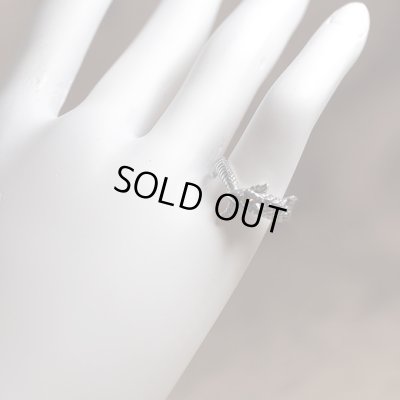 ウロボロスのシルバーリング。「無限」「永遠」の象徴とされる自分の尾を咥えて輪になった竜