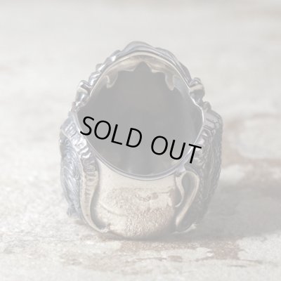 魔獣キメラのシルバーリング｜ライオン、山羊、蛇の複合魔獣