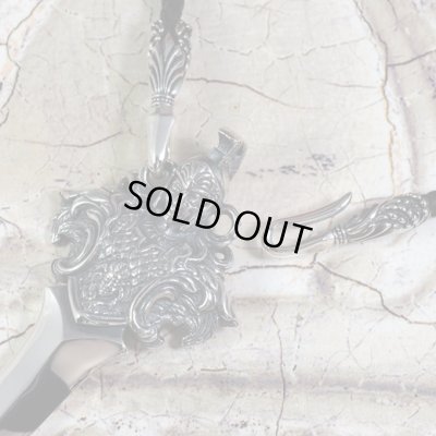 アテナのシルバー&レザーネックレス|Guardia/ガルディア