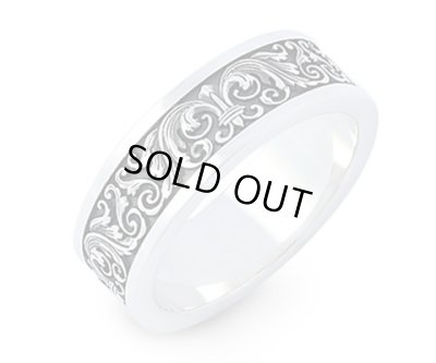 クラシカルデザインリリーリング（ブラック）/AQUA SILVER（アクアシルバー）