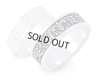 【ペアリング セット】クラシカルデザインリリーリング/AQUA SILVER（アクアシルバー）