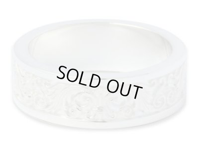 クラシカルデザインリリーリング（ホワイト）/AQUA SILVER（アクアシルバー）