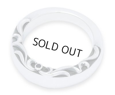 [アラベスクリング]Round ring（ブラックストーン）/ AQUA SILVER（アクアシルバー）