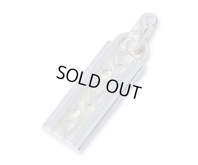 【ペアネックレス セット】アラベスクプレート（ブラック＆ホワイト）/AQUA SILVER（アクアシルバー）