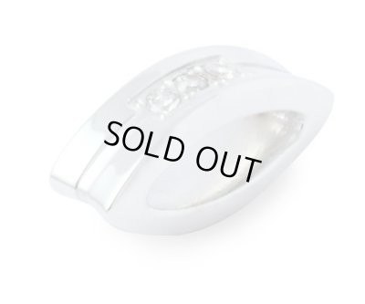 【ペアネックレス セット】3ストーンフープネックレス（ブラックストーン＆クリアストーン）/AQUA SILVER（アクアシルバー）