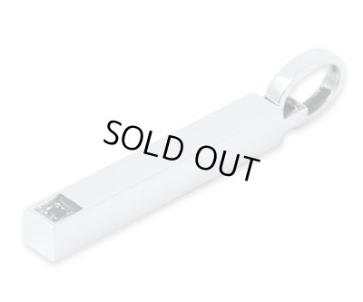 【ペアネックレス セット】プレーンネックレス(ブラックストーン&クリアストーン)/AQUA SILVER(アクアシルバー)