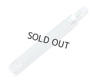 【ペアネックレス セット】プレーンネックレス(ブラックストーン&クリアストーン)/AQUA SILVER(アクアシルバー)