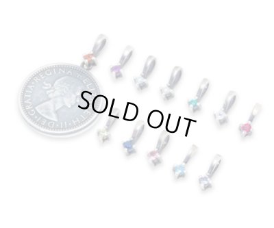 [誕生石]6ペンスコイン＆バースデーストーンペンダント/AQUA SILVER（アクアシルバー）