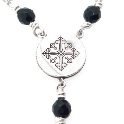 ロザリオネックレス4mmオニキス|アークシルバーアクセサリーズ