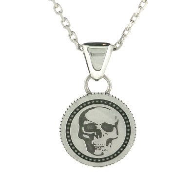 【スカル＆クロスペンダント】reverse coin pendant｜Ark silver accessories（アークシルバーアクセサリーズ）