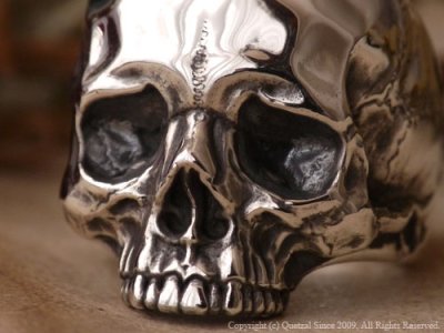 [スカルリング]タナトスリング3（ポリッシュ シルバーver.）/Quetzal（ケツァール）