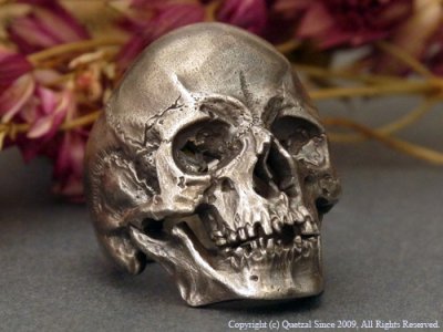 [スカルリング]ラージタナトスリングディケイド（シルバー）/Quetzal（ケツァール）