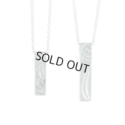 [ペアネックレス]ハワイアンエングレイブ バーネックレス（シルバー） / Jellyfish Factory