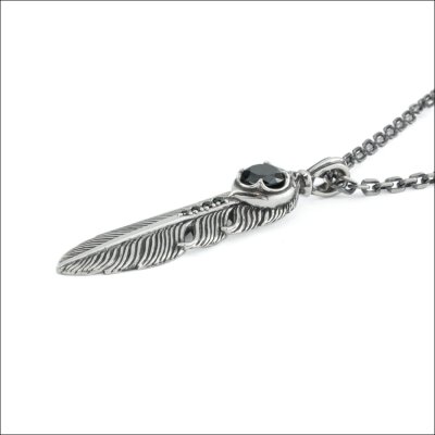 イカロスフェザーペンダント(スモール:ブラック) アルテミスクラシック