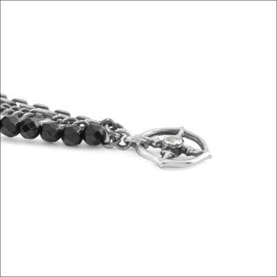 ブラックスピネル3連ブレスレット アルテミスクラシック