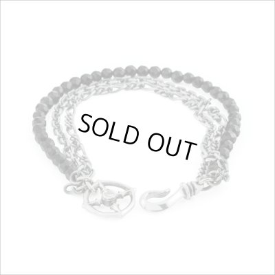 ブラックスピネル３連ブレスレット　アルテミスクラシック