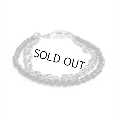 ブラックスピネル３連ブレスレット　アルテミスクラシック