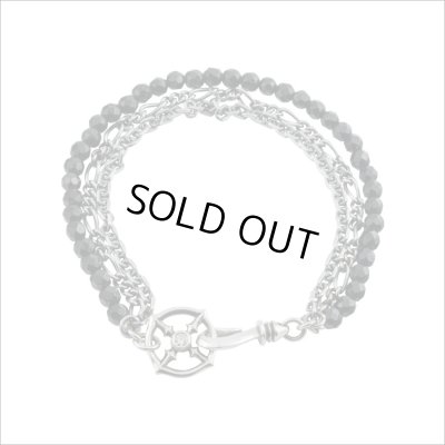 ブラックスピネル３連ブレスレット　アルテミスクラシック