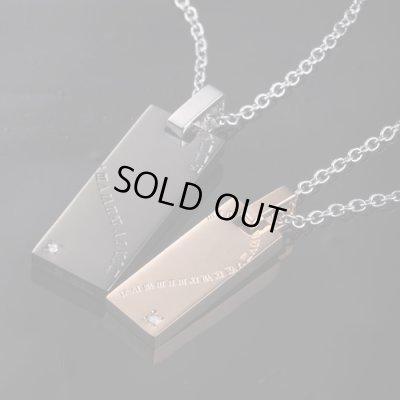 【ペアペンダント】円周率 シェアハート ペアネックレス