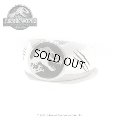 ジュラシックワールド シルバーロゴリング　JURASSIC WORLD（ジュラシックワールド）グッズ