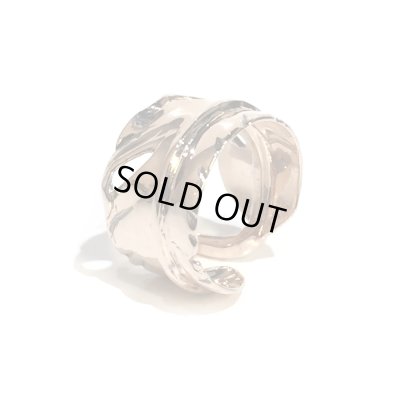 アークシルバーアクセサリーズ/シルエットフェザーリング ピンクゴールドver.（ラージ）