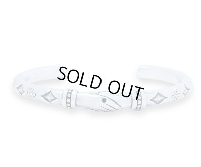 アクアシルバー/シェイクハンドメンズシルバーバングル