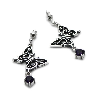 蝶の両羽アラベスクピアス 蝶のアクセサリーageha(アゲハ)