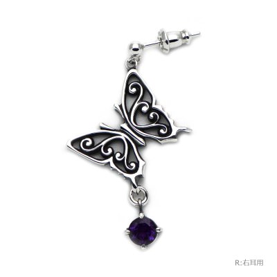 蝶の両羽アラベスクピアス 蝶のアクセサリーageha(アゲハ)