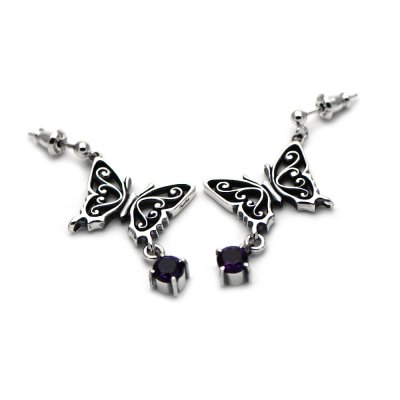 蝶の両羽アラベスクピアス 蝶のアクセサリーageha(アゲハ)