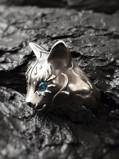 【猫リング】Cait Sith has Blue CZ Eyes|gush(ガッシュ)