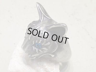 【猫リング】Cait Sith has Blue CZ Eyes｜gush（ガッシュ）