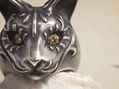 【猫リング】Cait Sith has CZ Yellow Eyes|gush(ガッシュ)