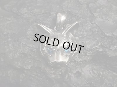 【ネコ 猫ネックレス】Cait Sith has Blue CZ Eyes｜gush（ガッシュ）