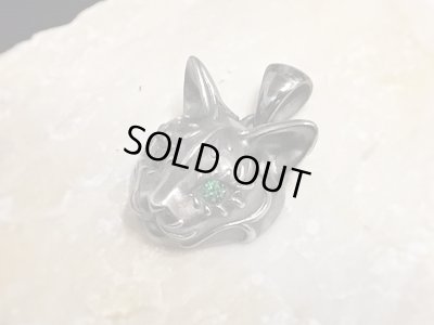 【ネコ 猫ネックレス】Cait Sith has Green CZ Eyes｜gush（ガッシュ）