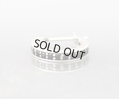 ブラック シルバーフープピアス/AQUA SILVER（アクアシルバー）