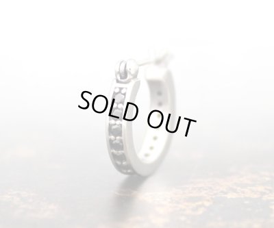 ブラック シルバーフープピアス/AQUA SILVER（アクアシルバー）