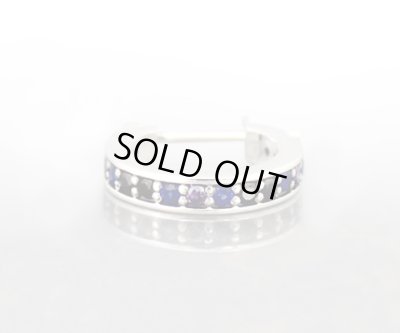 ブルー・ブラック シルバーフープピアス/AQUA SILVER（アクアシルバー）