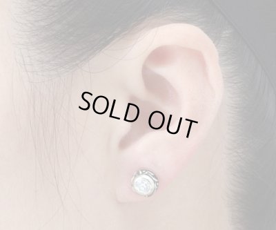 アラベスクシルバーストーンピアスZ/AQUA SILVER（アクアシルバー）