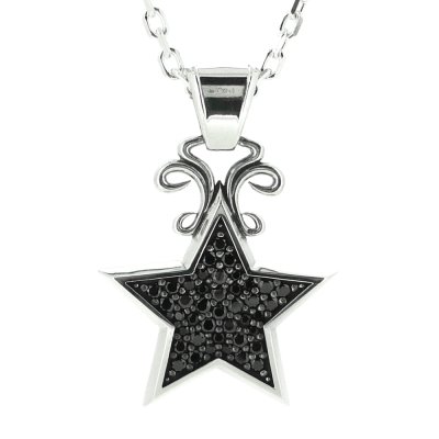 【スターペンダント】スターライトペンダント（ブラックCZ）｜Ark silver accessories（アークシルバーアクセサリーズ）